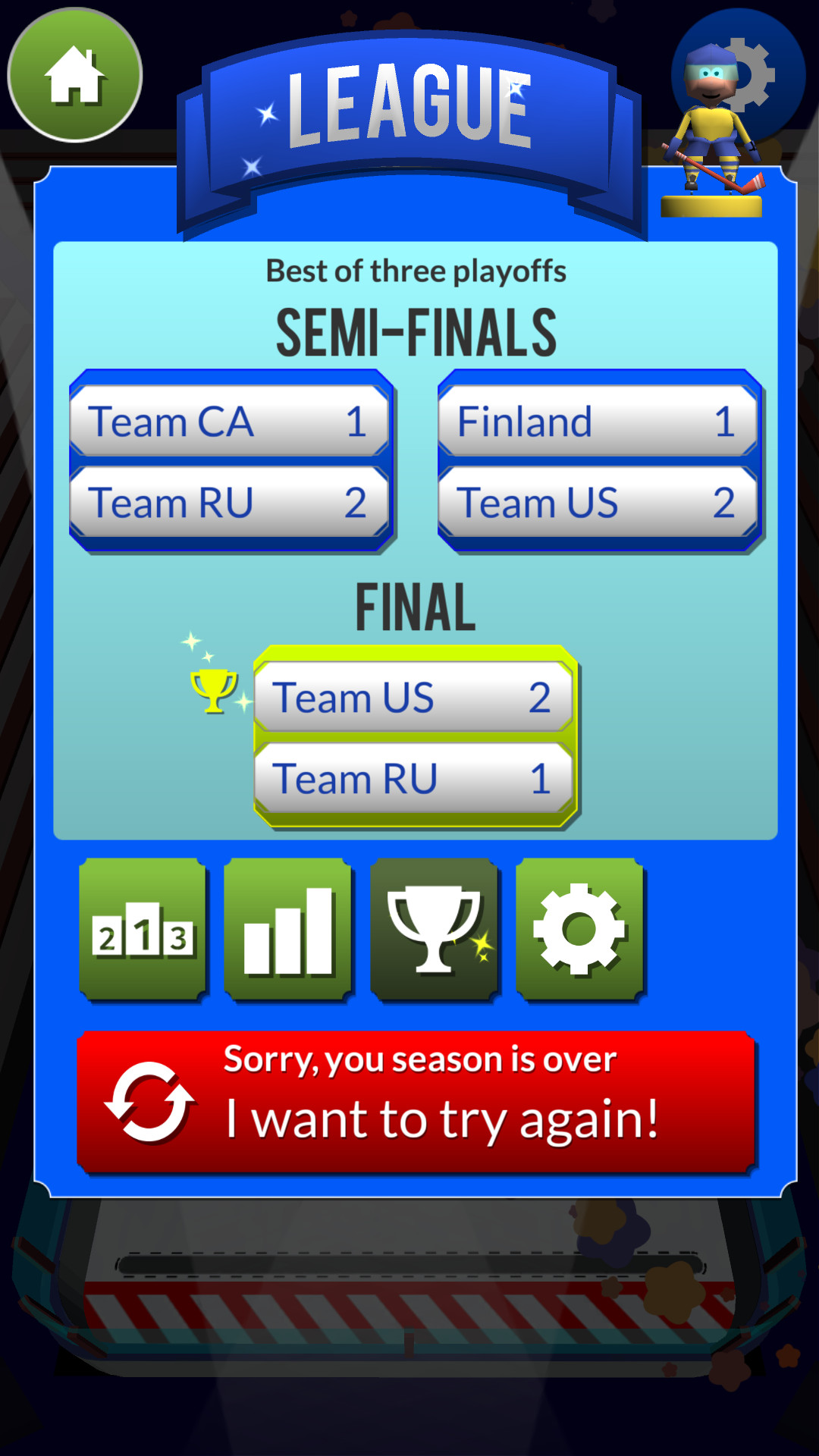 Tap Ice Hockey screen shot 5